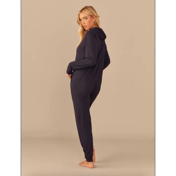 MeUndies Adult Onesie - Unisex one piece pajama jumpsuit in dark sapphire M/L - Picture 7 of 8